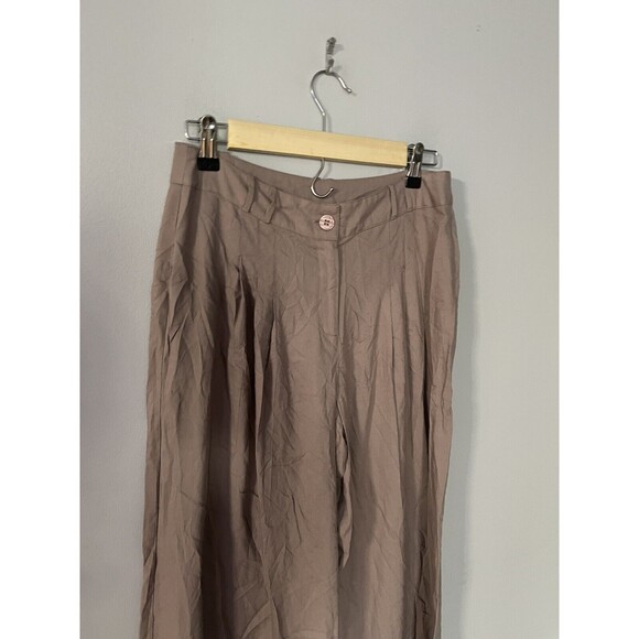 Bar III Women's Striped Wide Leg Pants camel Small - Picture 4 of 5